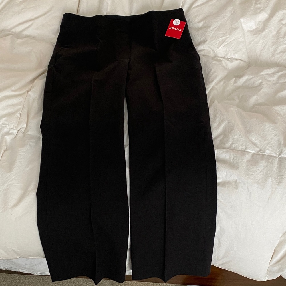 SPANX Black Wide-Leg Trousers